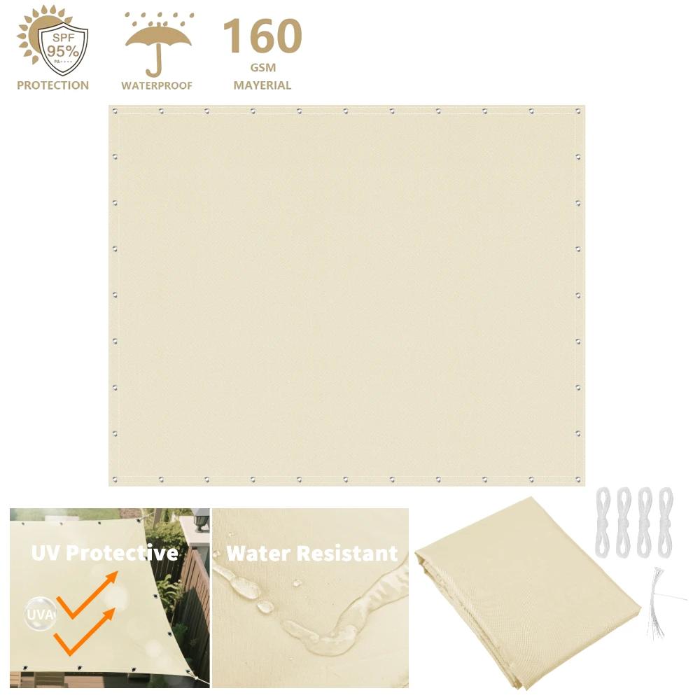 Водонепроницаемый тент 95% защита от УФ-лучей Солнцезащитный парус Садовый экран для конфиденциальности Для автомобиля Брезентовый навес для перголы Навес Солнцезащитный парус