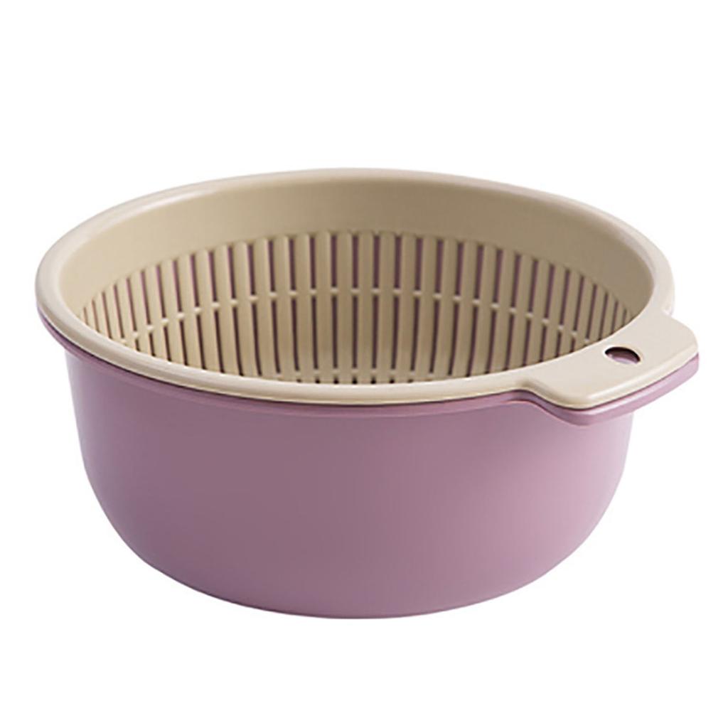 Кухонный дуршлаг, набор мисок, двухслойный пластик, корзина для мытья фруктов и овощей, сливные миски