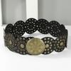 American Retro Street Hollow Ring Pu Leather Splicing Characteristic Waist Belt Nail Bead Tide Belt