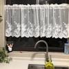 1 шт. занавески для окна кухни плавающие прозрачные белые занавески для окна в европейском стиле кафе ламбрекен кружевные занавески