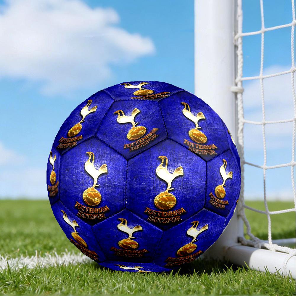Tottenham Crest Design Printed Size 5 Soccer Balls, High-Quality, Anti-Slip, Protective Football, A Unique Gift , Birthdays, Christmas Gifts
