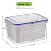 Three-Piece FCM Certified Microwaveable Food Storage Containers with Fruit and Vegetable Drainer.