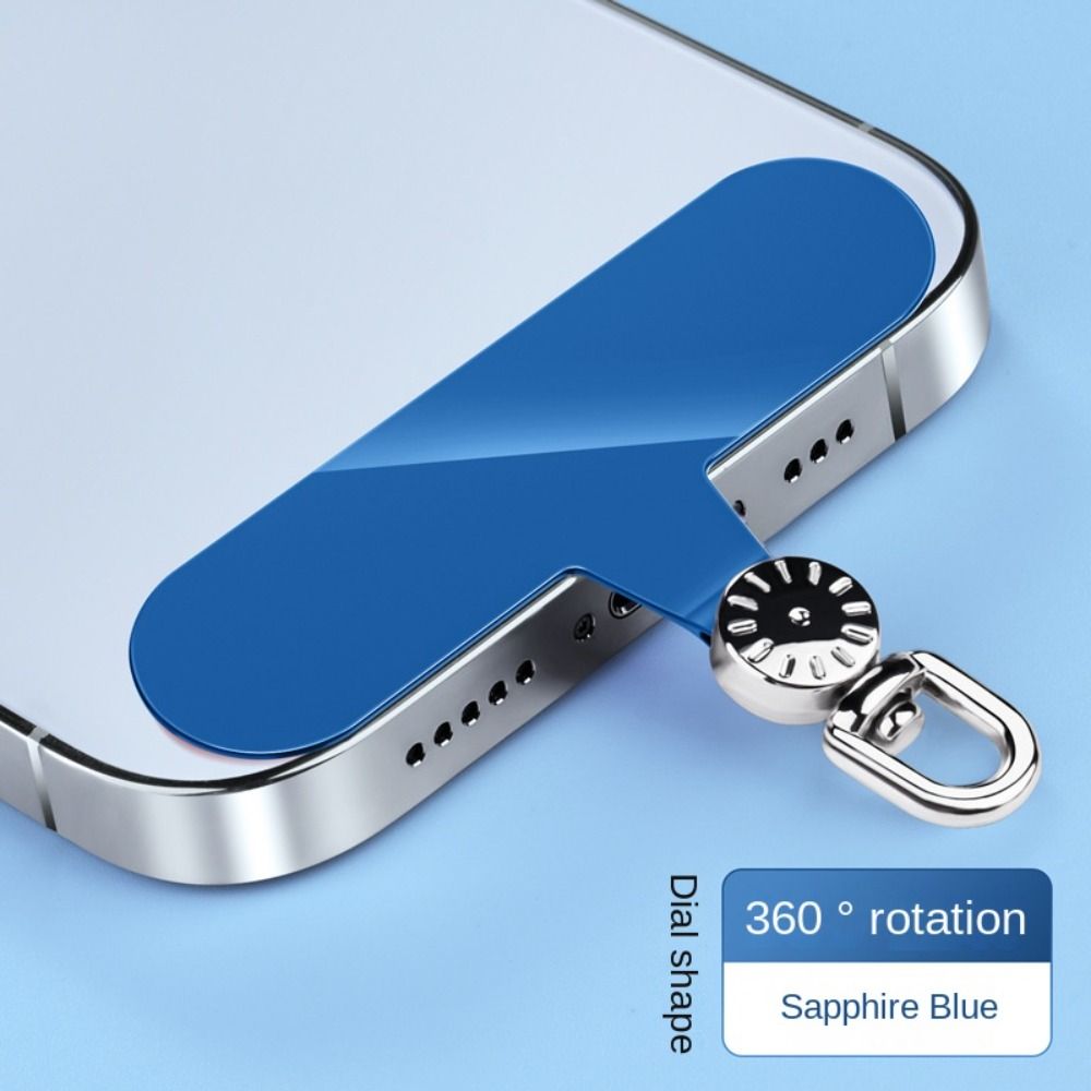 Hanging Cord Metal Phone Patch 360° Rotatable Phone Card Clip Phone Lanyard Gasket Replacement