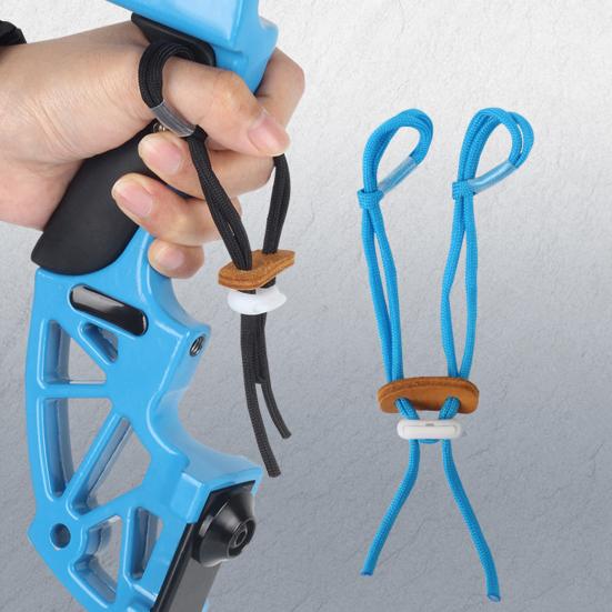 Archery Adjustable Finger Sling Archery Bow Slings with Elastic Strap Wear Resistant Easy To Use Archery Finger Sling Secure Bow Accessory