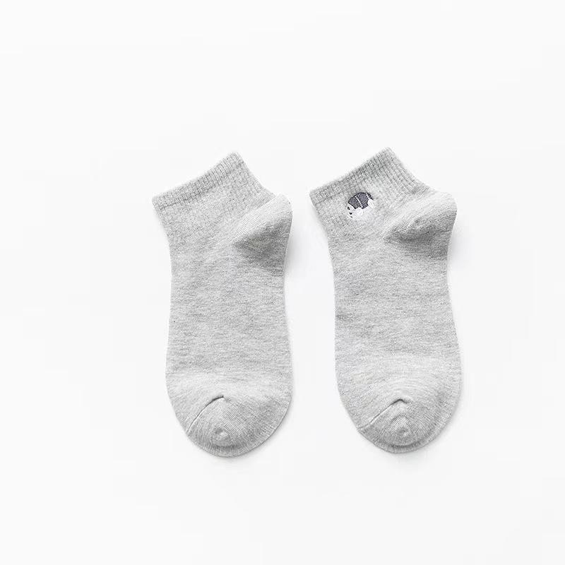 10 пар женских хлопковых носков с вышивкой животных, милые мультяшные узоры, мягкие, удобные, влагоотводящие, дышащие, повседневные носки