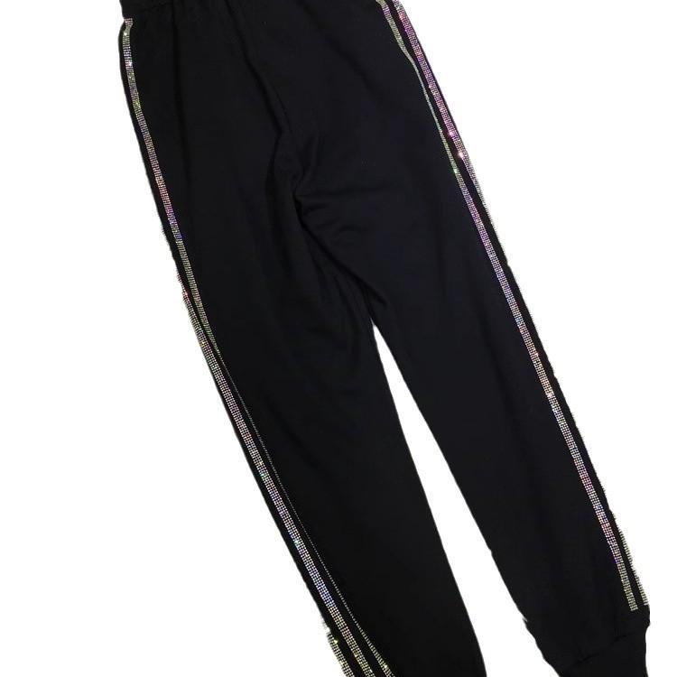 Спортивные штаны больших размеров Drill для женщин с стройными ногами и спортивные костюмы