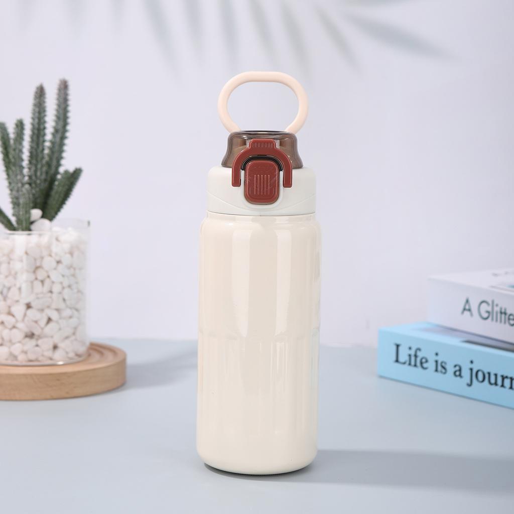 New Stainless Steel Vacuum Thermos Cup Large Capacity with Handle Portable High Appearance Level Men's and Women's Sports Kettle