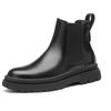 Fashion Men Luxury Fashion Chelsea Boots Black Stylish Autumn Winter Shoes Cowboy Platform Boot Cool High Chunky Original Leather Botas