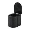 Captain Stag UW-5035 Simple Toilet, Emergency Toilet, Folding Toilet, Portable Simple Toilet, D-Shaped, Coagulant, Excretion Bag, Storage Case, Black