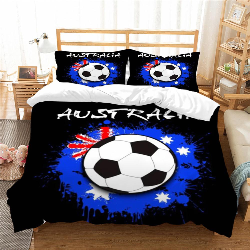 Лидер продаж, комплект пододеяльников, футбольное домашнее постельное белье, футбольная живопись, постельное белье, костюм для мальчиков, роскошные покрывала, новые модные комплекты постельного белья