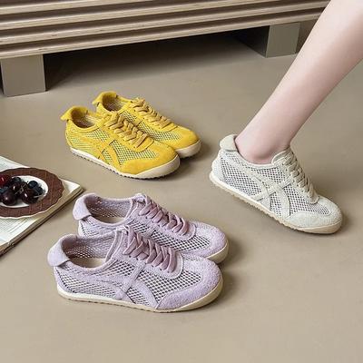 Dexun обувь женская 2025 новая популярная летняя сетчатая повседневная обувь на мягкой подошве легкая и не утомляющая одиночная обувь Форреста Гампа