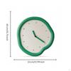 Декоративные настенные часы Органической формы Бесшумные Зеленые для Гостиной, Спальни, Прихожей