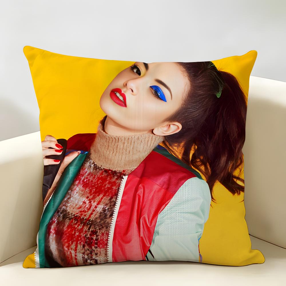 Luxury CCharli XCX Cushion Cover Natural Linen Organic Fabric DoubleSided Printing Room Sofa Decor Pillow Case