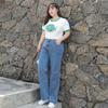 Plus Size Women High Waist Oversized Jeans Streetwear Y2k Straight Leg Pants Loose Wide Leg Trousers Denim Pants
