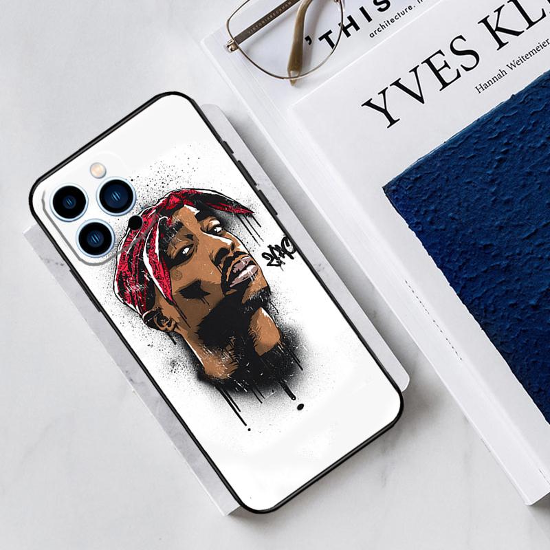 Rapper 2pac Singer Tupac Case For iPhone 17 Air 15 14 13 12 11 16 Pro Max Mini 15 16 Plus 16e Funda Silicone Cover