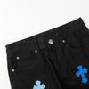 9902 CHROME HEARTS Мужские и женские модные джинсы в американском стиле с тканевыми нашивками, повседневные и модные брюки в стиле хай-стрит