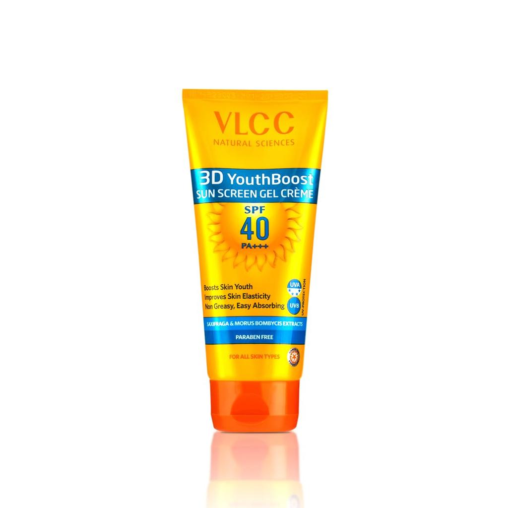 VLCC Гель-крем для лица 3D Youth Boost SPF 40, 100 г, Защита от UVA/UVB лучей, Кожа