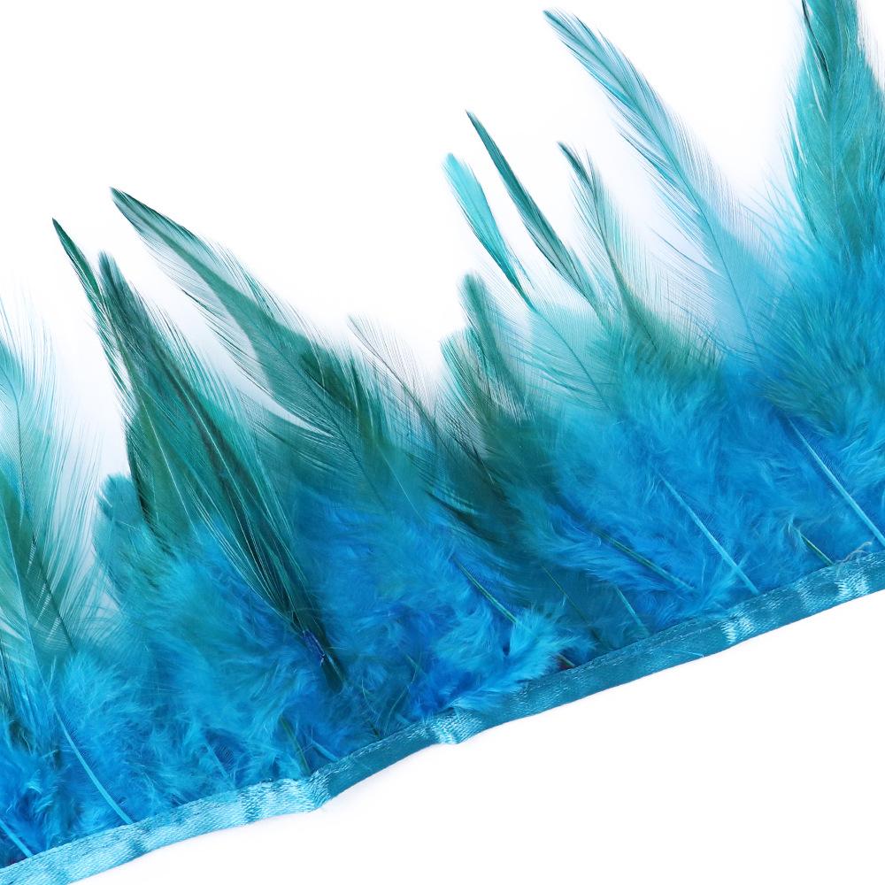 3-5 Red Tip Cloth Edge Stage Shooting Props Colored Chicken Feather Cloth With Evening Dress Skirt Diy