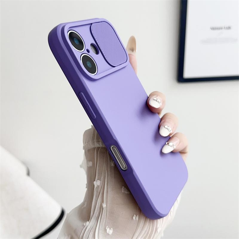 Защитный чехол для объектива камеры Slide для iPhone 16 15 14 Plus 13 12 11 Pro X XS XR Max 8 7, противоударный бампер, мягкий силиконовый чехол