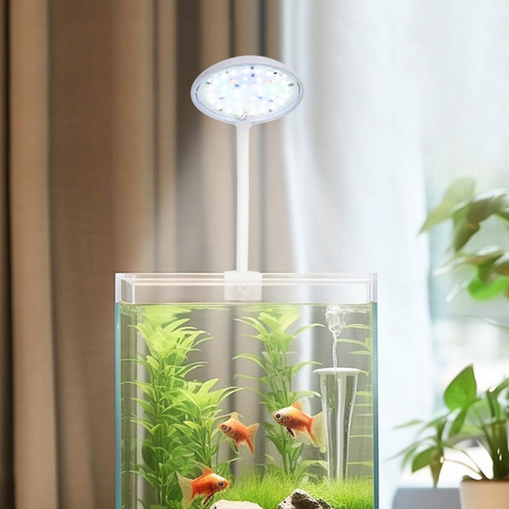 Аквариумный светодиодный светильник 5 Вт/7 Вт светодиоды для аквариумов с морской водой, пристегивающиеся коралловые аквариумы, аквариумный светильник с зажимом, регулируемый шланг