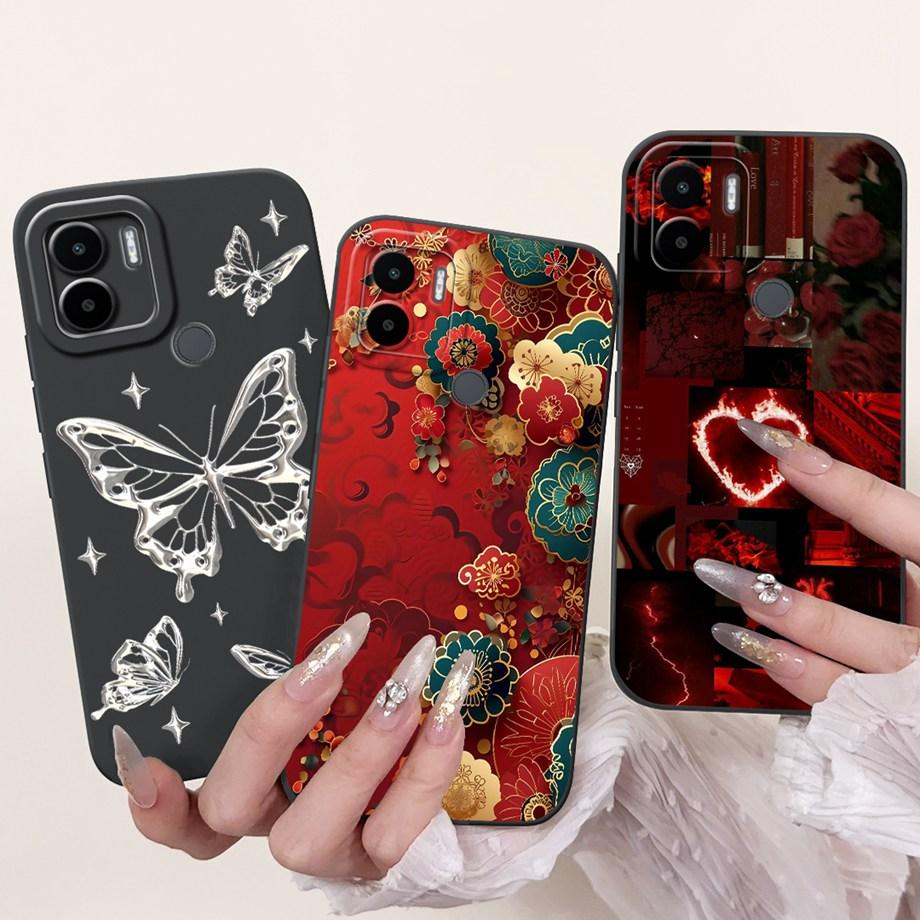 Чехол для Xiaomi Redmi A1+ A2+ A1 A2 A3 A3X A3 Pro Funda Redmi A5 A4 С рисунком Сердце Бантик Цветочный Мотив Чехол Мягкий Силикон