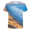 Summer Seaside Scenery Graphic T Shirts Fashion Men's T-shirts With Casual Beach Style 3D Print Nature Landscape Pattern T-shirt