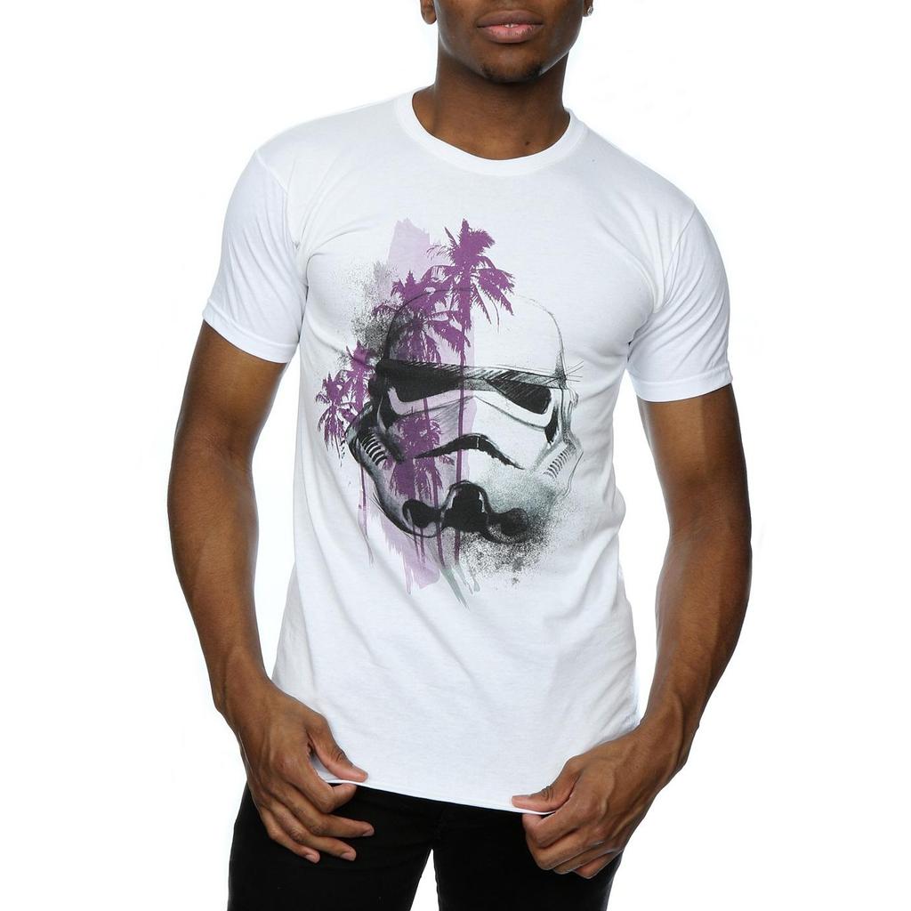 Star Wars Mens Rogue One Stormtrooper Palm Trees T-Shirt