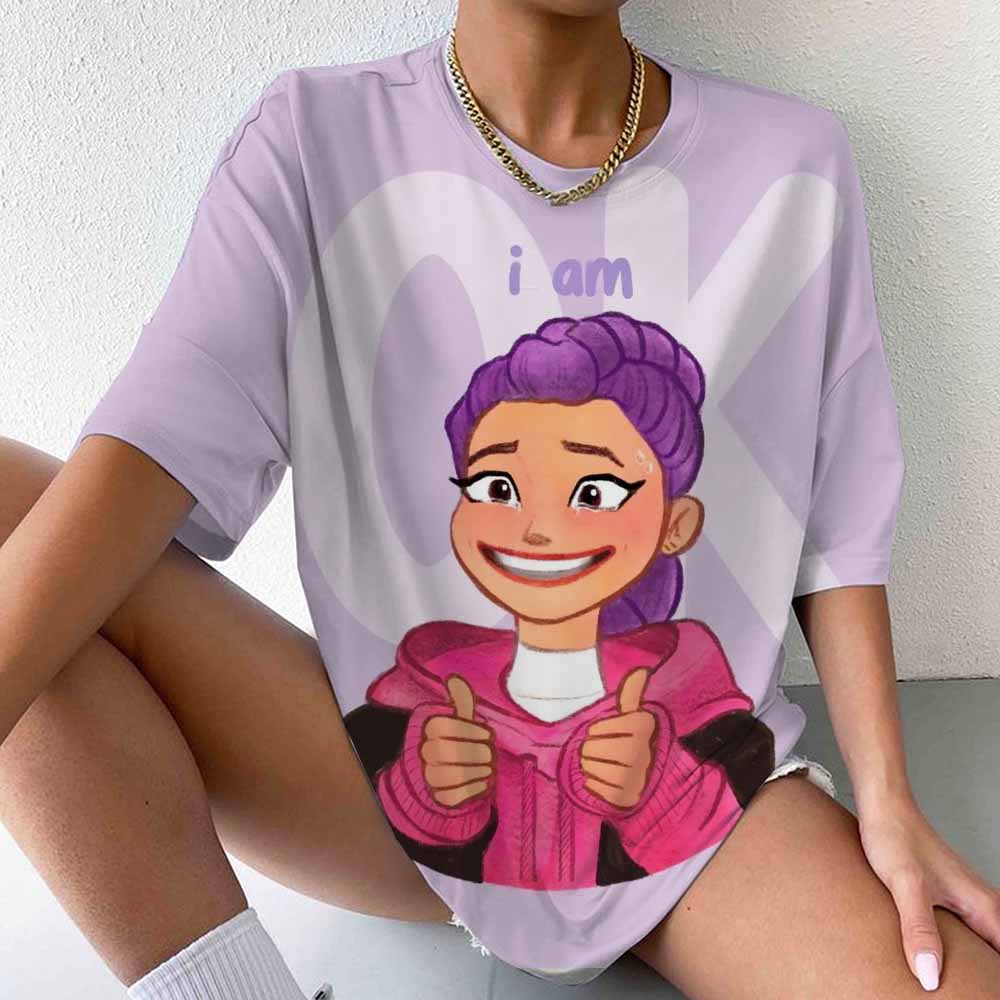 Huntrix Ramyeon Kpop Hunter T-shirt Party Casual T-shirt Women's Loose Breathable Street Wear Fashion Couple Top