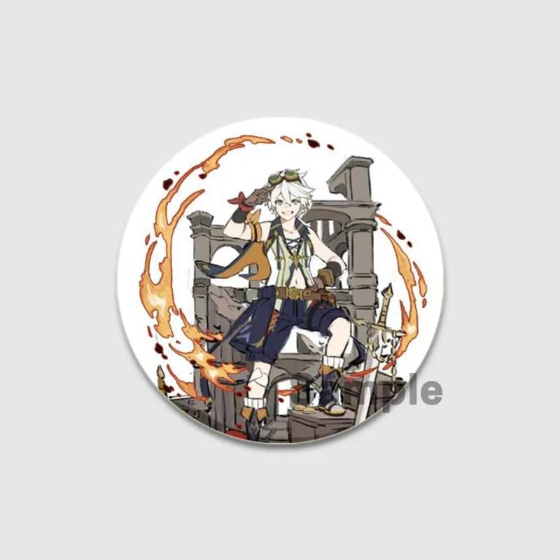 Значки Bennett 32/44/58 мм, аниме-броши ручной работы Genshin Impact, значок на лацкан игрового персонажа, креативный значок в виде мультяшной фигурки, подарочный аксессуар