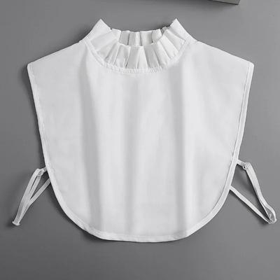 Female Stand Ruffle Shirt Fake Collar Womens Detachable False Collar White/Black/Pink Sweater Blouse Top Faux Collar Neckwear