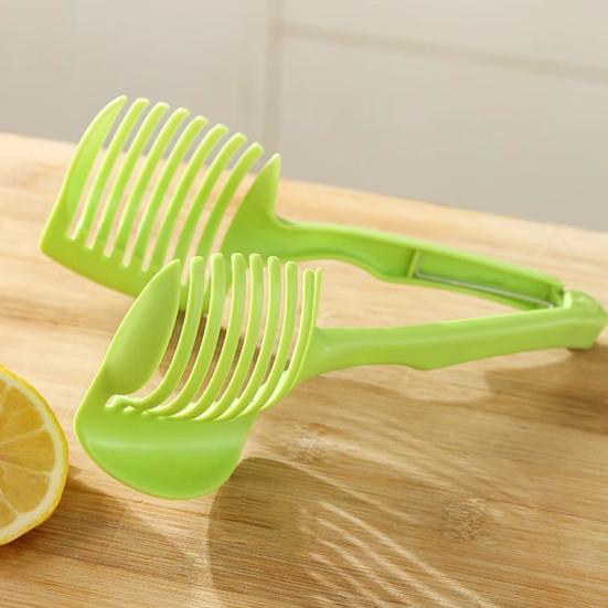 Овощерезка для лимона и помидоров, круглые щипцы для фруктов, держатель для лука, ручной инструмент для нарезки, многоцелевой кухонный гаджет для резки