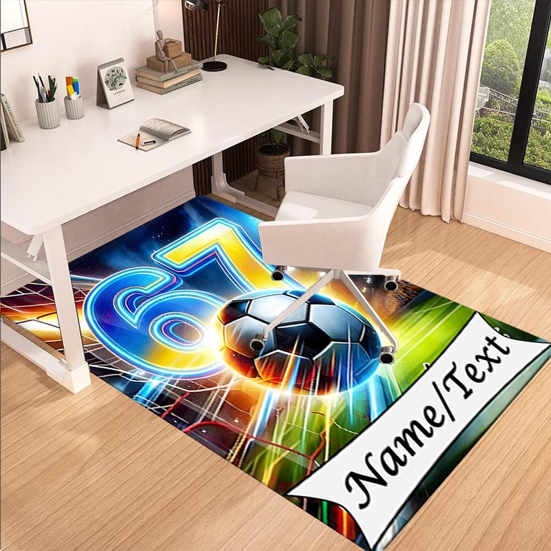1PC Custom Name Times" Theme Floor Mat Ideal for Living Room, Game Rooms, Office, Bedroom,Floor Mat Playful Design