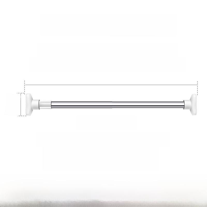 Телескопическая штанга из нержавеющей стали для сушки одежды и штора, без сверления, для ванной комнаты и гардероба