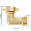 2PCS 90 Degree Garden Hose Elbow Connectors 3/4" Heavy Duty Hose Adapter with 4 O-rings Solid Brass Gooseneck Connector