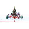 Merry Christmas Cards Santa Claus Winter Gift Pop-Up Cards Christmas Decoration Sticker Laser Cut New Year Greeting Card