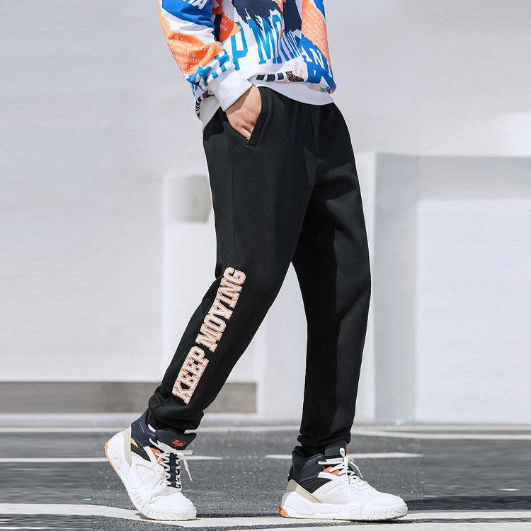 Anta Теплые повседневные спортивные штаны Jogger мужские, черные 152148306-3