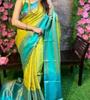 Beautiful Golden Jari with New Design Soft Lichi Silk Saree