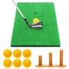 GolfStyle Golf Mat Golf Practice Mat Outdoor Indoor Practice Swing Driver Iron Swing Practice Artificial Grass SBR 30 X 60cm Golf Tee Golf Ball P Set