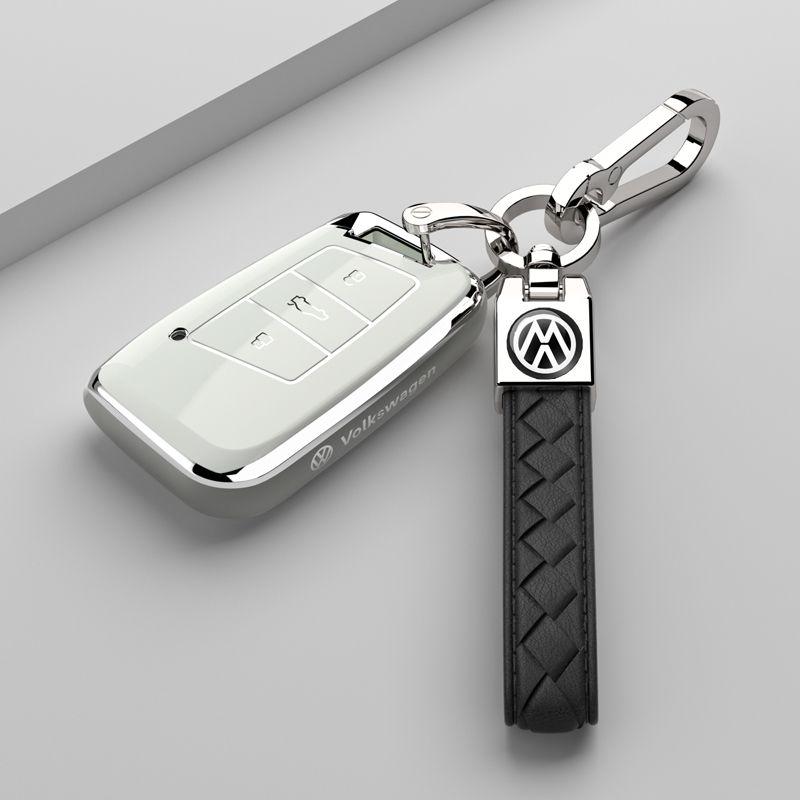 opq1 Soft TPU Car Key Case Cover Holder Shell Bag For VW Volkswagen Passat B8 Tiguan Magotan Protector Keychain Keychain Accessories