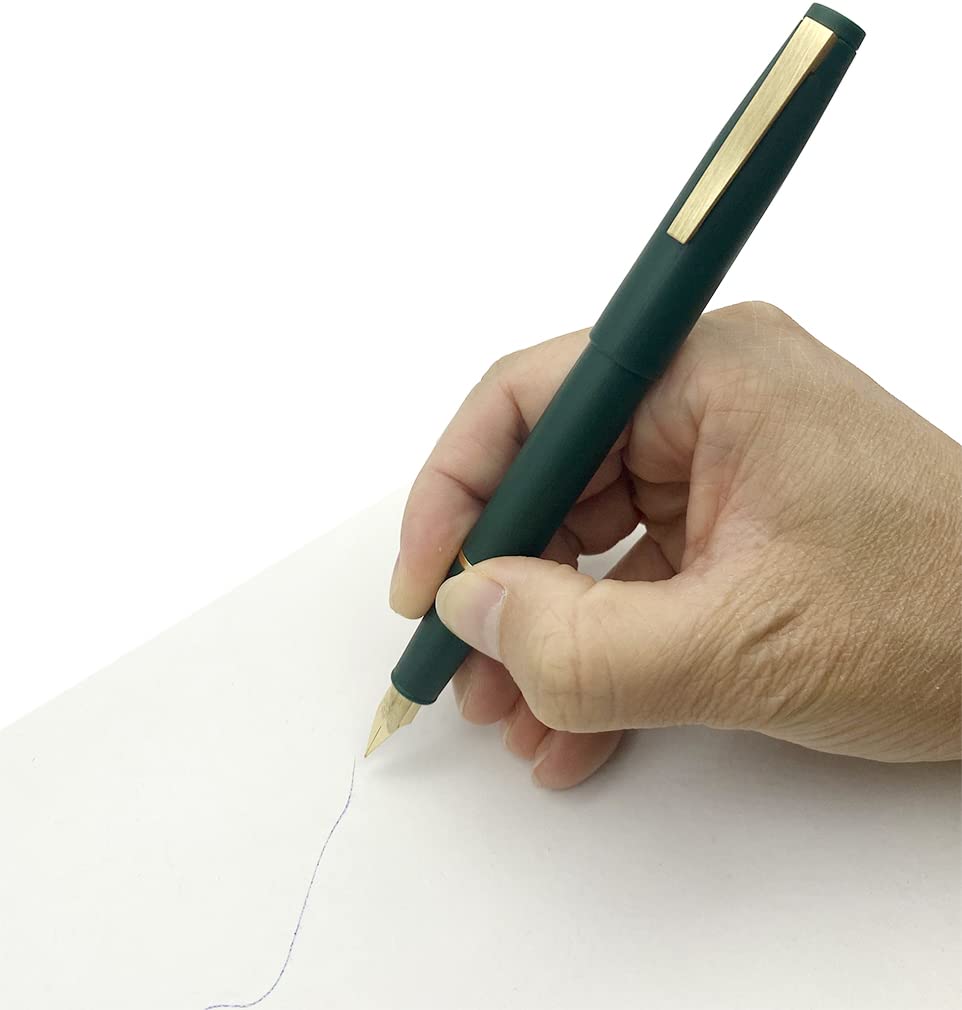 Gullor Цветная перьевая ручка Простой конвертер и подарочная коробка Золотое перо Экстратонкое Зеленый X80, Дизайн, В комплекте, Клип, (0.3mm),