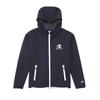 Champion 3LS Zip Hooded Sweatshirt with Graphic Logo Navy Women's Water-Repellent Techweave® Print, (CW-ZG102)
