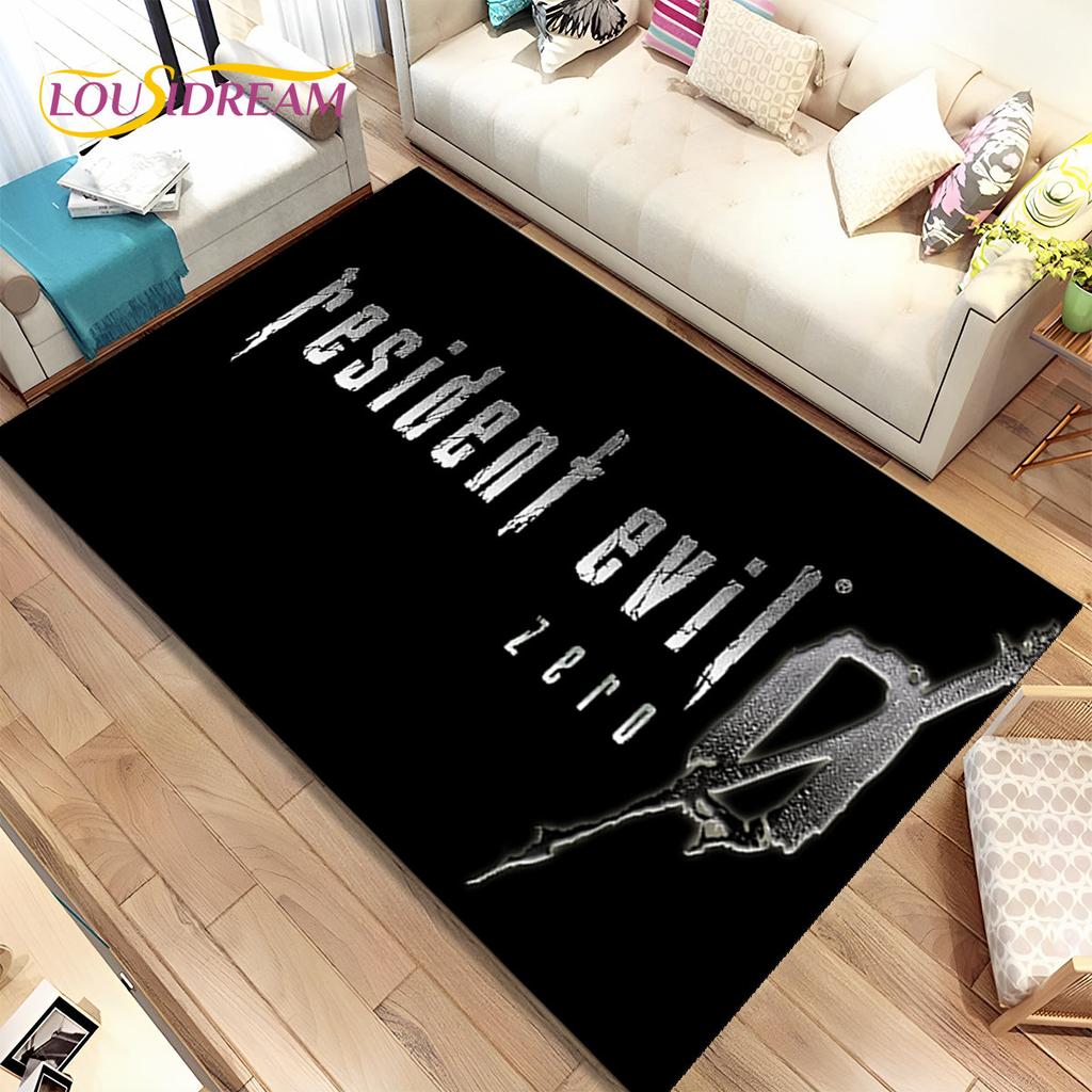 3D R-Resident Evil Games Gamer Area Rug, ковер для гостиной, спальни, дивана, коврика для двери, детский игровой нескользящий коврик