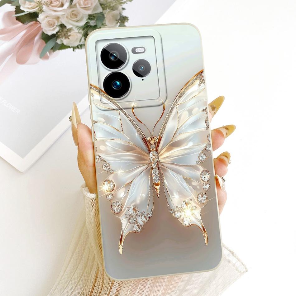 Для Realme GT 7 Pro Милый Кот Цветок Мультяшный Чехол Для Телефона Для Realme GT7 Pro RMX5010 Ударопрочный Мягкий Силиконовый Чехол Бамперы