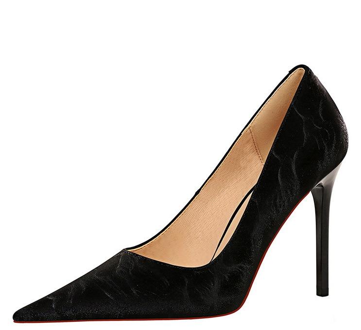 Bigtree Сексуальная женская обувь на высоком тонком каблуке в стиле ретро с острым носком и тонким каблуком 10,5 см, пикантная женская обувь на высоком каблуке