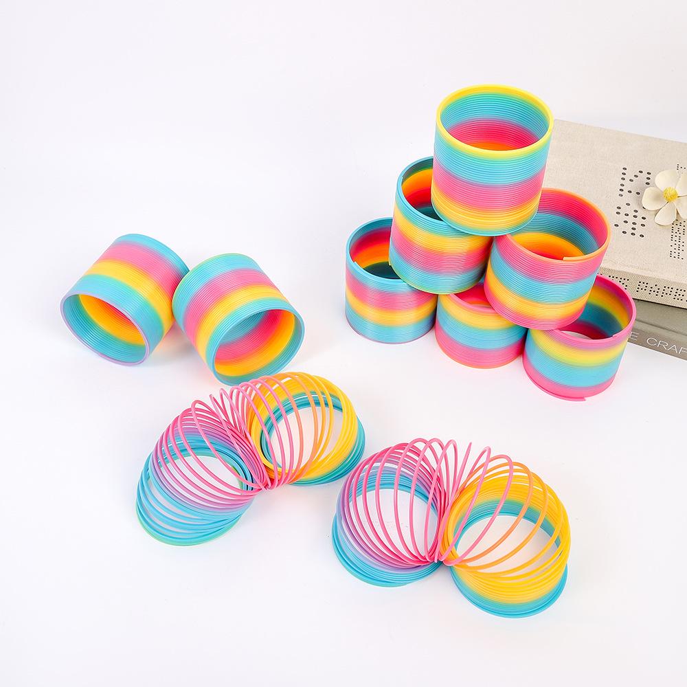 Magic Rainbow Stacking Rings Toy - Large, Colorful, Elastic Educational Circles