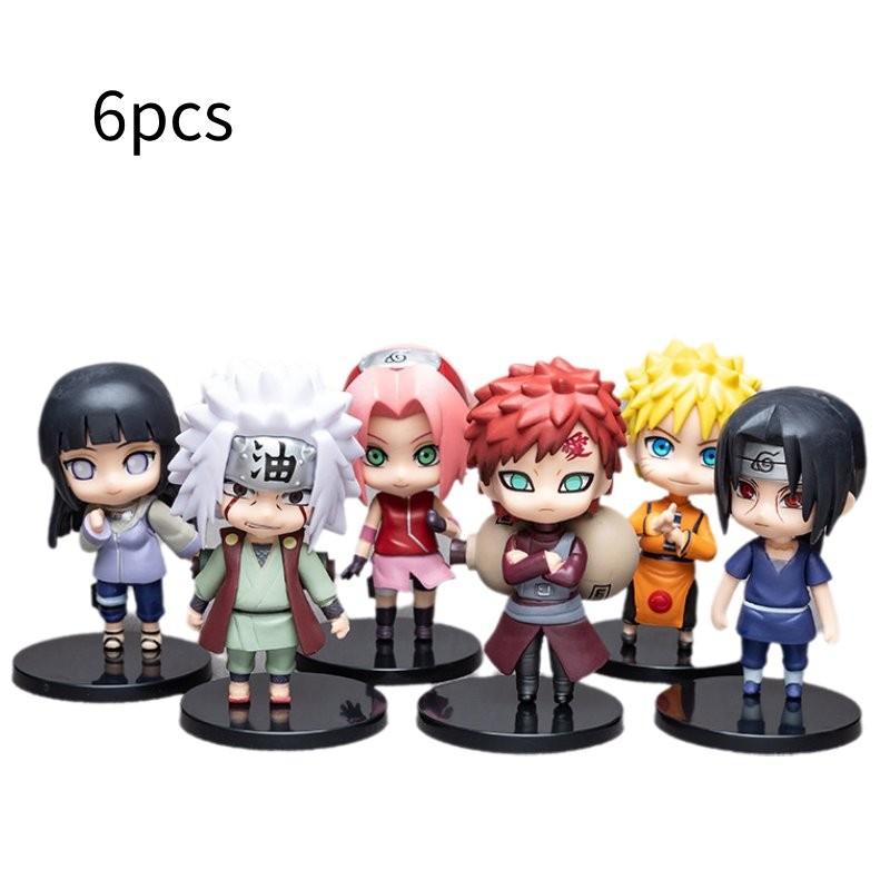 6pcs Character Naruto Pvc Toy Model Desktop Decoration Child Christmas Gift