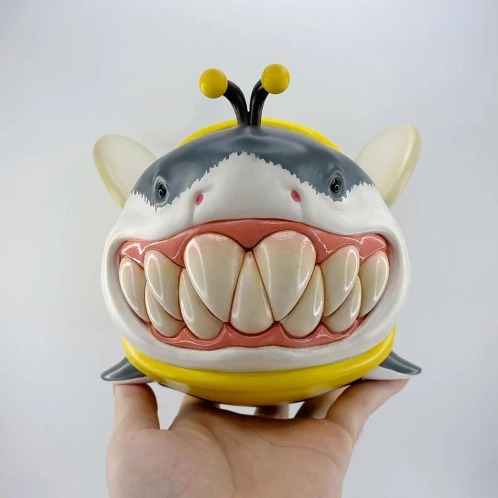 Shark Resin Ornament Creative Spoof Animal Statue Home Living Room Desktop Ornament