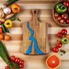 Blue River Epoxys Charcuterie Board Ручная работа Эпоксидная смола BBQ Сервировочная доска Для сервировки