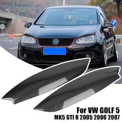 Хром для Volkswagen для VW GOLF 5 MK5 GTI R 2005 2006 2007 фары для бровей, накладка на веки, 1 пара, Стайлинг автомобиля