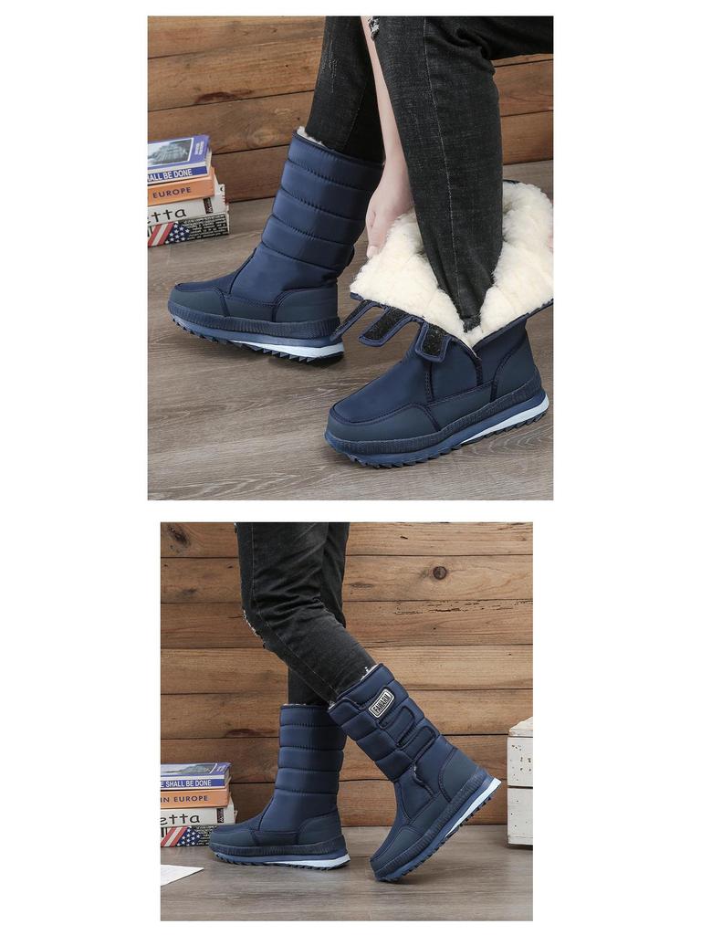 Мужские зимние водонепроницаемые нескользящие высокие снегоступы с толстой бархатной подкладкой